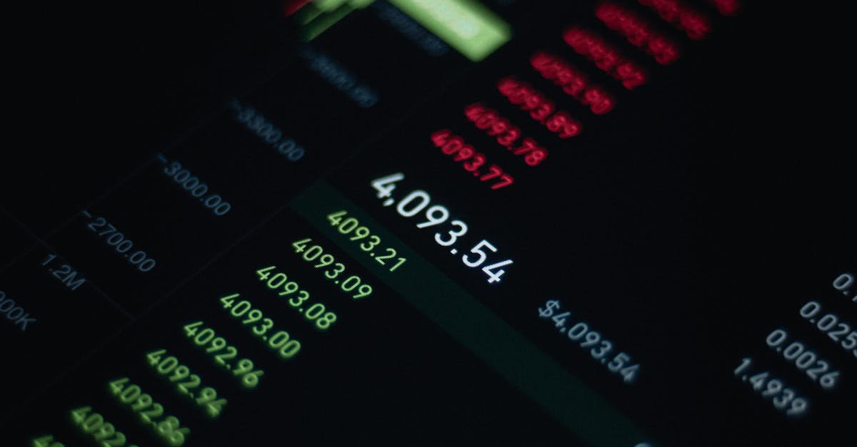 Close-up of stock market data with fluctuating numbers and graphs on screen.