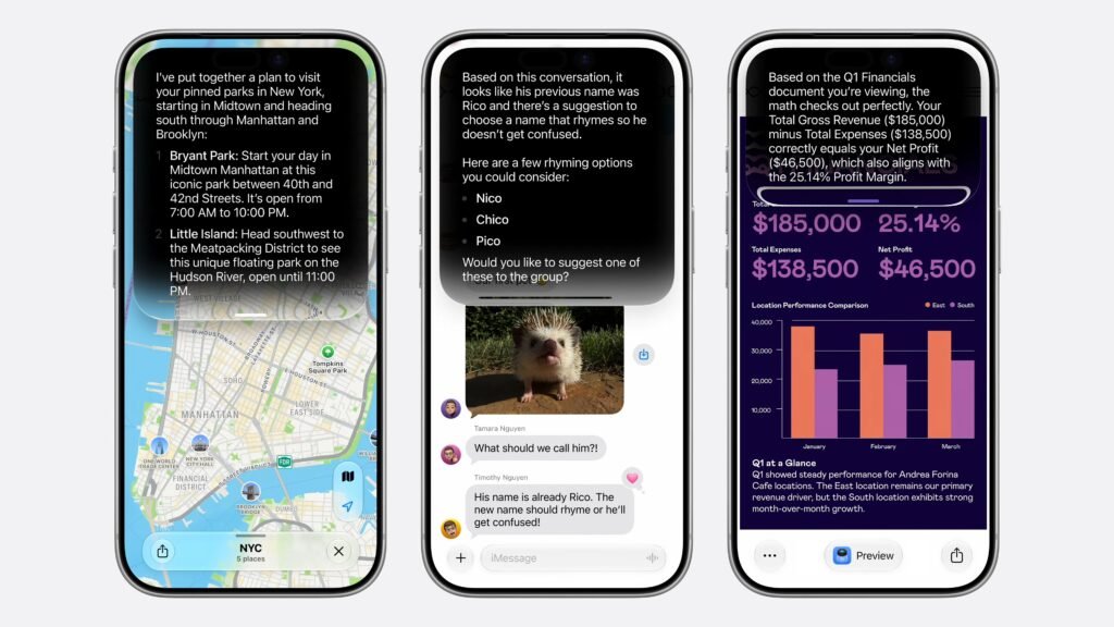 Siri AI, Siri + Apple Intelligence example usage from Apple annoucement video: Apple WWDC26, June 8th. Introducing Siri AI and much more.